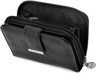 Prostorná dámská peněženka z měkké ekologické kůže rozkládací jako dárek - černá - 4