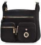 Monnari velká kabelka prostorná taška crossbody s kapsami - černá - 4