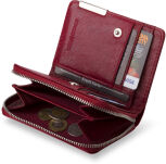 Lakovaná dámská peněženka jennifer jones červená - 5