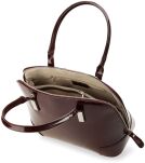 Pevná dámská kabelka lakovaná přírodní kůže šedý - 5