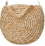 Velká pletená dámská taška košík s držadlem a popruhem - béžová - 5