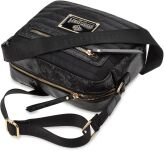 Monnari jednokomorová dámská měkká prošívaná kabelka crossbody - černá - 3