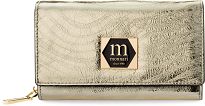Monnari kovová dámská kožená elegantní lesklá peněženka - zlatá - 2