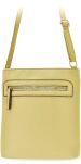 Elegantní dámská crossbody brašna s kapsami, klasická malá na rameno - limetková - 5