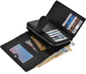 Dámská kožená peněženka jennifer jones pojemná portmonetka na zip s ochranou karty rfid - 9