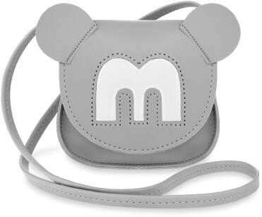 Okouzlující dívčí kabelka malá listonoška s postavičkou myšáka mickey - šedá