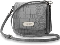 Stylová dámská kabelka monnari matná eko kůže krokodýlí vzor šedý - 3