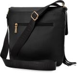 Monnari prošívaná kabelka s klopou crossbody městská taška s přívěskem - černá - 3