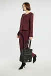 Monnari velká dámská taška kabelka shopper Monnari lehká na rameno s kapsami a zipem - černá - 2