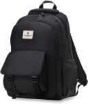 Robustní sbalitelný školní batoh nepromokavý batoh dámská školní taška pánský pracovní batoh na notebook - černý - 2