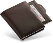 Pánská kožená peněženka přírodní kůže hnědá - zlatá - 2
