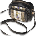 Stylová dámská kabelka monnari taška na dlouhém popruhu fullprint vzor logo - béžovo-černá - 3