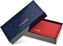Klasická velká dámská peněženka Cavaldi elegantní peněženka s kapsičkami - červená - 3