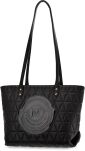 Klasická dámská taška monnari prošívaná taška nákupní taška přes rameno s logem - černá - 2