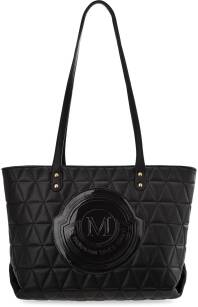 Klasická dámská taška monnari prošívaná taška nákupní taška přes rameno s logem - černá
