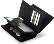 Příruční dámská peněženka s přihrádkami černá - 4