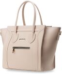 Dámská kabelka shopper lichoběžníková prostorná klasická - růžová - 2