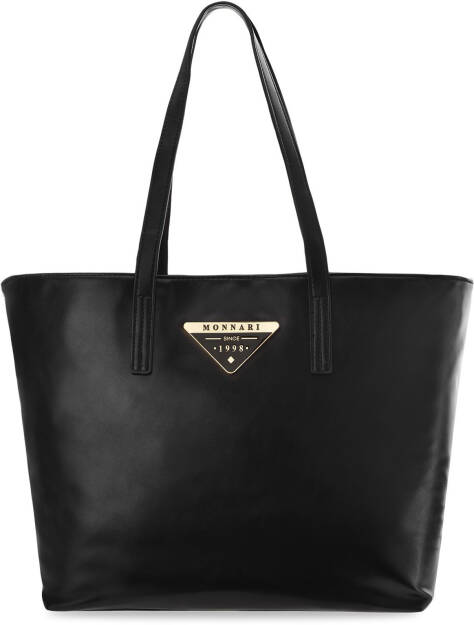 Monnari klasická dámská kabelka přes rameno velká prostorná kabelka shopper bag - černá