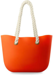 Lehká silikonová kabelka ideálí na pláž, nákupy, shopper bag různé barvy tmavě oranžová