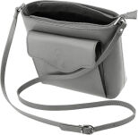 Dámská kožená crossbody kabelka italská 100% přírodní kůže – šedá - 2