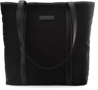 Velká dámská kabelka jennifer jones roomy a4 taška na rameno classic city shopper se zipem - černá