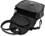 Klasická dámská černá kabelka malá univerzální listonoška kufřík do ruky nebo přes rameno - 3