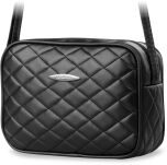 Prošívaná malá dámská kabelka černá - 2