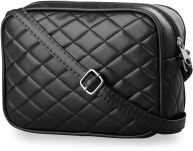 Prošívaná malá dámská kabelka černá - 3