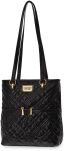 Monnari lakovaná dámská shopper kabelka s kapsami prošívaná velká kabelka přes rameno - černá - 2