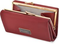 Elegantní dámská kožená peněženka Peterson červená s patentkou prostorná RFID - červená - 3