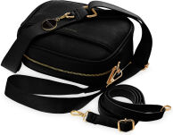 Dámská kabelka Peterson se dvěma crossbody popruhy přes rameno - černá - 4