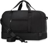 Sportovní taška na fitness do posilovny na jógu kabelka přes rameno tréninková zavazadla - černá - 3