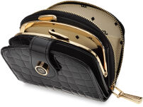 Monnari malá kožená dámská peněženka lakovaná třídílná se vzorem kůže - černá - 5