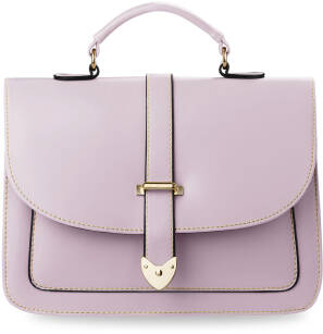 Pevný dámský kufřík kabelka pastelové barvy fialová