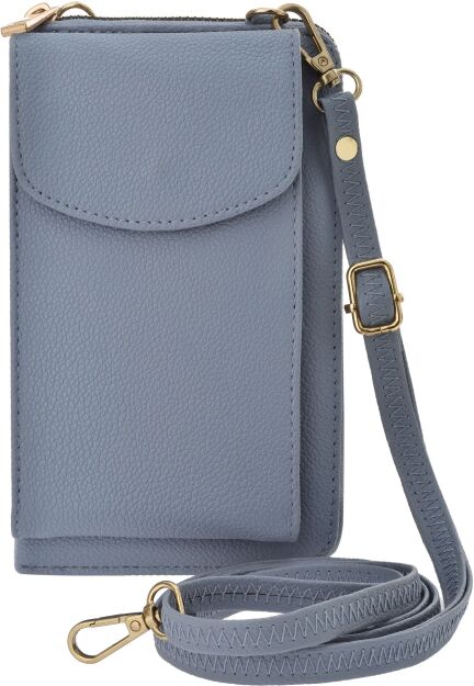 Malá dámská kabelka crossbody 2v1 na telefon peněženka psaníčko - modrá