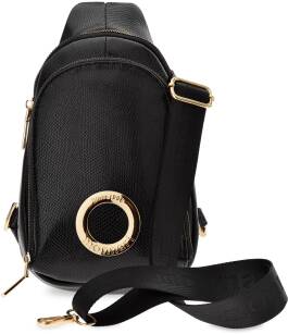 Monnari taška batoh 2 in 1 dámská crossbody taška s logem batoh městský na jedno rameno taška na telefon - černá