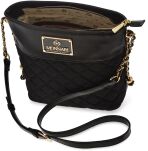 Monnari kabelka s prošíváním na předním panelu velká prostorná elegantní dámská kabelka letterman s řetízkem - černá - 4