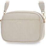 Dámská kabelka Peterson se dvěma crossbody popruhy přes rameno - béžová - 5