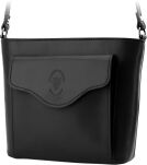 Dámská kožená crossbody kabelka italská 100% přírodní kůže – černá - 2