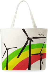 Dámská eko kabelka s potiskem ideální na nákupy různé barvy bílá windmill