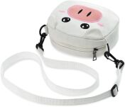 Malá půvabná dívčí kabelka plátěná listonoška ve tvaru prasátka - 7