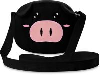 Malá půvabná dívčí kabelka plátěná listonoška ve tvaru prasátka - 9