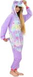 Kigurumi jednodílné pyžamo overal s kapucí – panda s hvězdičkami - 2