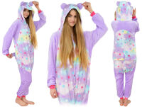 Kigurumi jednodílné pyžamo overal s kapucí – panda s hvězdičkami - 4