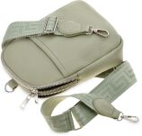 Sáček batoh kabelka 3v1 crossbody na jedno rameno praktická pošťácká taška - pistáciová - 3