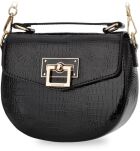 Elegantní lakovaná kabelka Monnari přes rameno pošťáckého typu - černá - 4