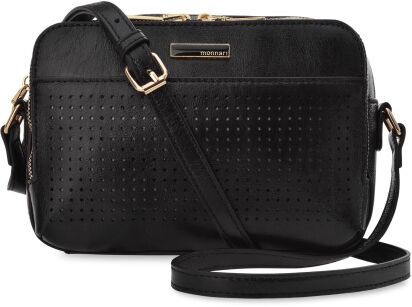 Poštovní taška Monnari dvoukomorová dámská kabelka - černá