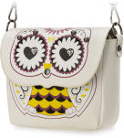 Dívčí kabelka crossbody s potiskem sovy - neonově žlutá - 2