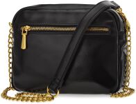 Monnari prošívaná dámská kabelka se vzorovaným lakovaným panelem prošívaná kabelka s řetízkem a logem - černá - 3