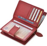 Příruční dámská peněženka s přihrádkami červená - 5